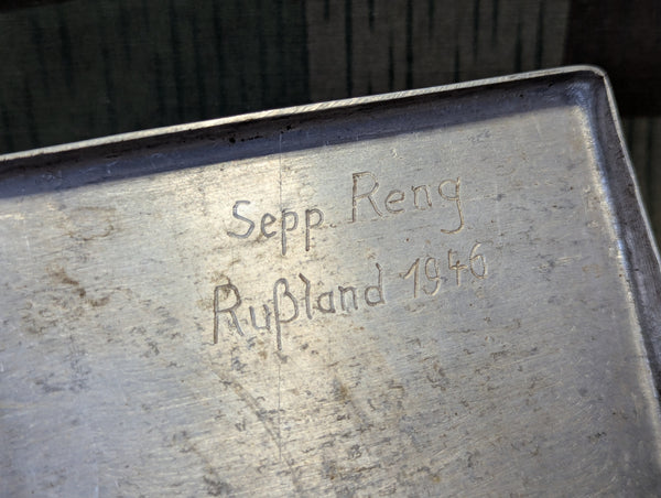 German Aluminum PW Cigarette Case Russland 1946