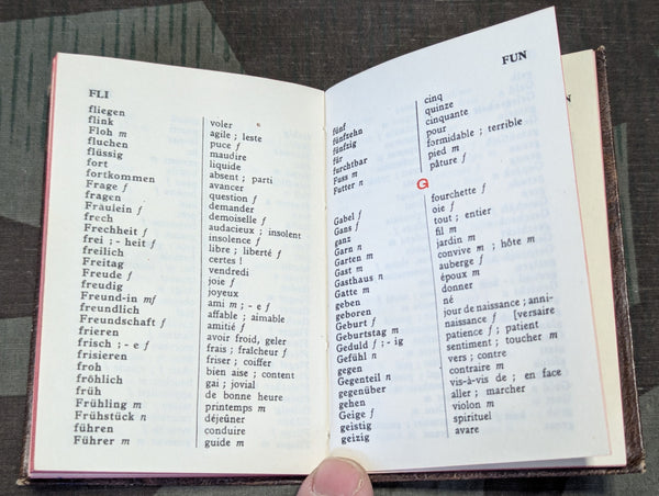 1944 Paris Wehrmacht Pocket Calendar