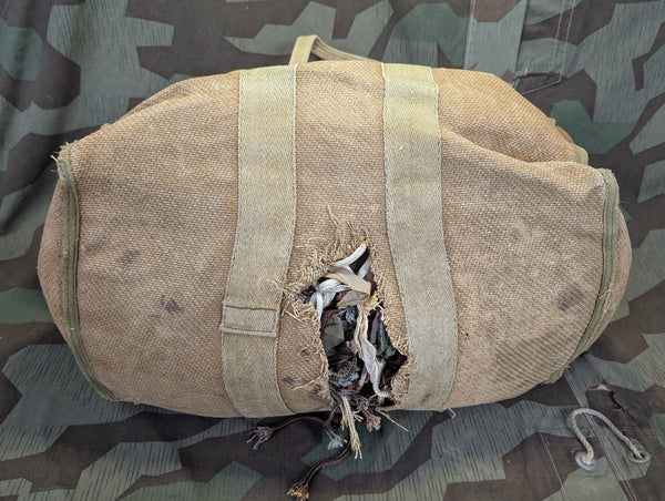 German Parachute Bag and Shredded Material