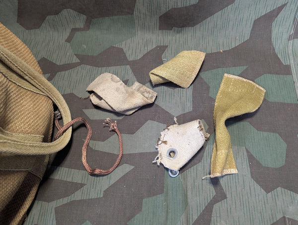 German Parachute Bag and Shredded Material