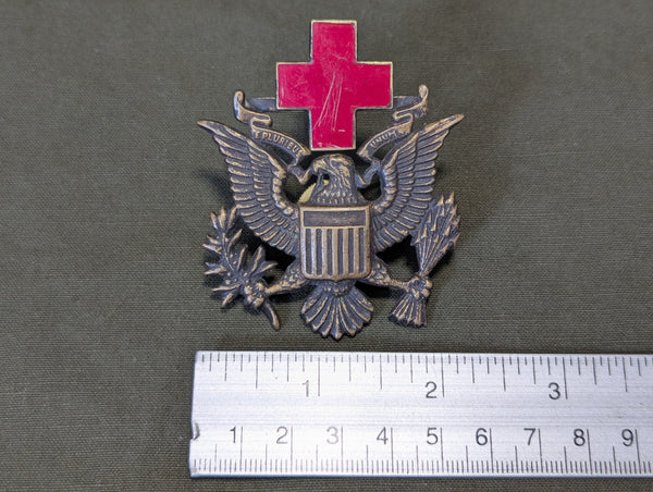 WWI American Red Cross Men's Officer Cap Badge