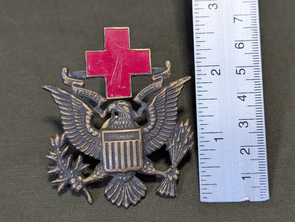 WWI American Red Cross Men's Officer Cap Badge