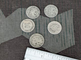Lot of Five 10 Reichspfennig Coins 1874-1899