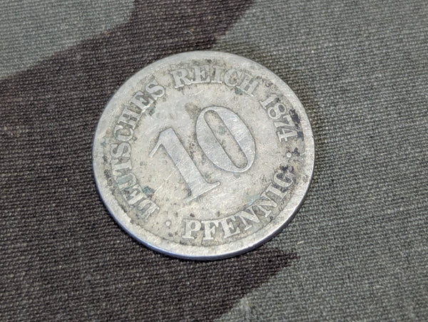 Lot of Five 10 Reichspfennig Coins 1874-1899