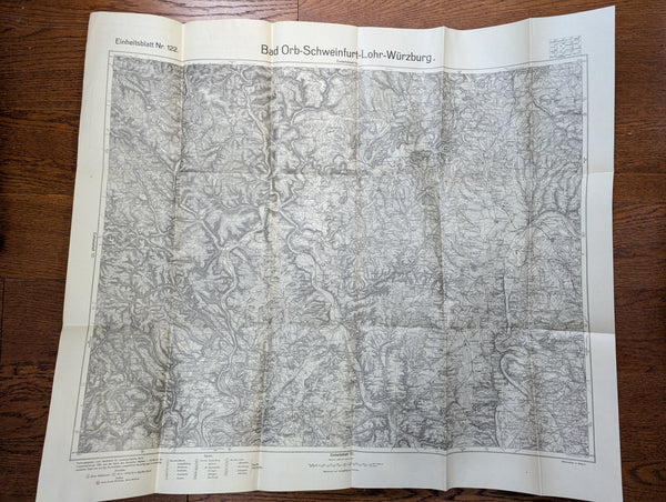 1924 German Map (Bad Orb - Schweinfurt - Lohr - Würzburg)