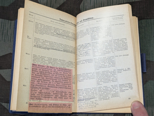 1935 Kleingärtner und Kleinsiedler Calendar Book for Small Gardens