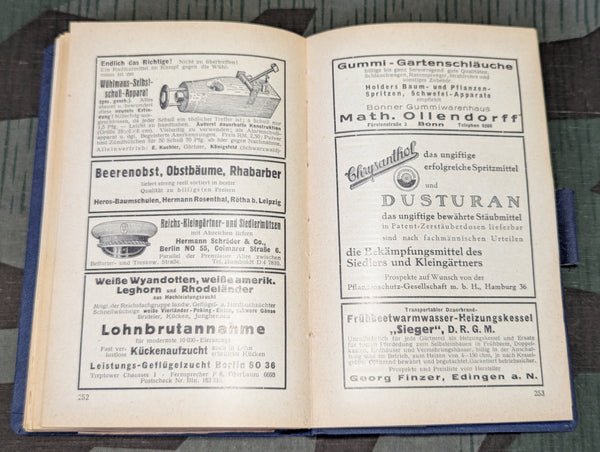 1935 Kleingärtner und Kleinsiedler Calendar Book for Small Gardens