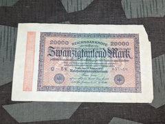 20,000 Mark Bank Note 1923