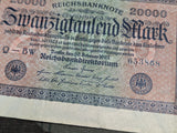 20,000 Mark Bank Note 1923