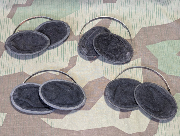 Original German Folding Earmuffs Red/Black