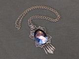 Handpainted Porcelain Cameo Necklace