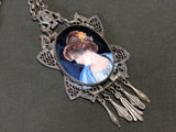 Handpainted Porcelain Cameo Necklace