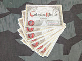 Côtes du Rhône French Wine Bottle Labels (Lot of 8)