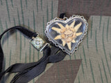 Edelweiss Heart Shaped Velvet Necklace