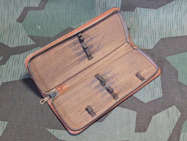 German Leather Pencil Case Trix Zipper