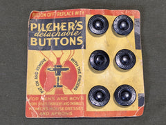 Full Card of Pilcher's Detachable Buttons 6 Buttons 5/8"