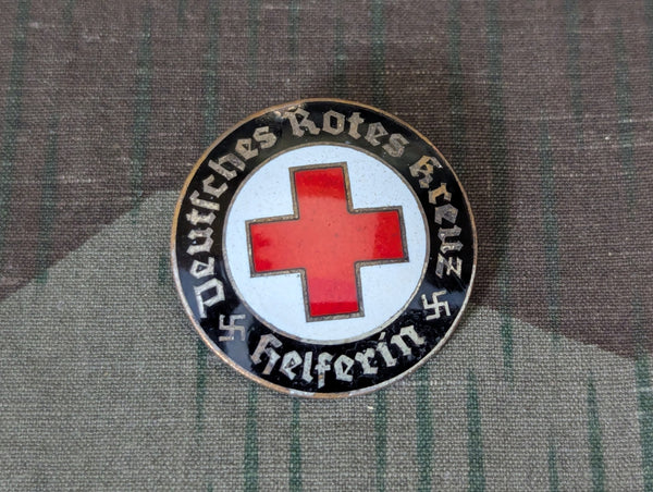 Original Enameled DRK Helferin Brooch