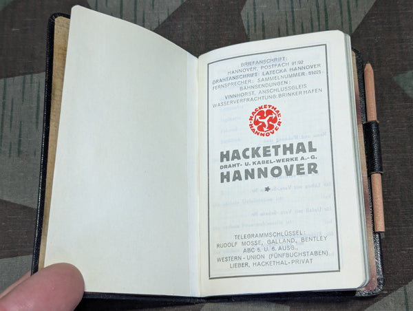 1929/30 Pocket Calendar Hackethal