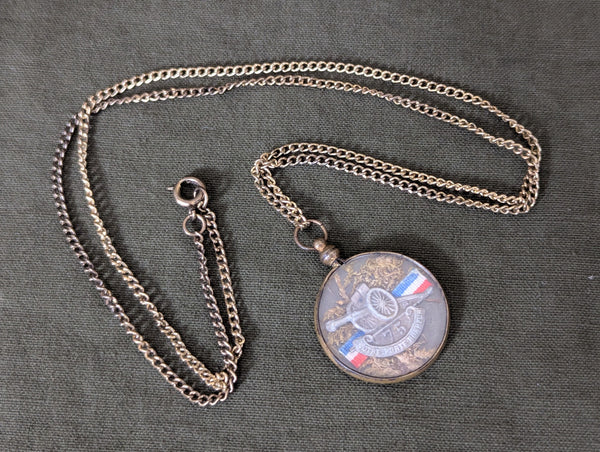 Notre Porte Bonheur French WWI 75 Cannon Necklace