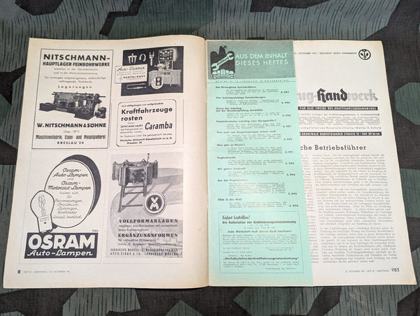 Kraftfahrzeug Handwerk Heft 47 - 22 November 1941 Krafthand