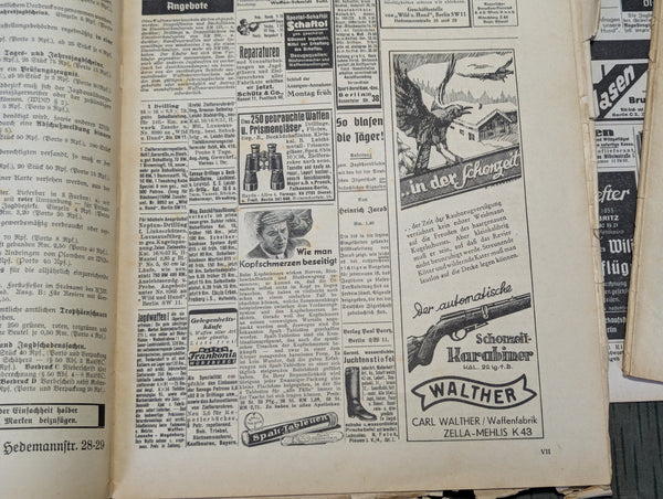 Damaged Lot of Wild und Hund Hunting and Outdoor Magazines