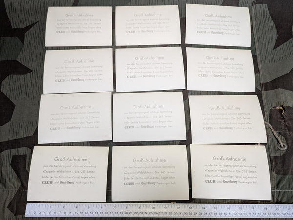 Lot of 12 Zeppelin Photos Bromsilber-Fotos 265 Series