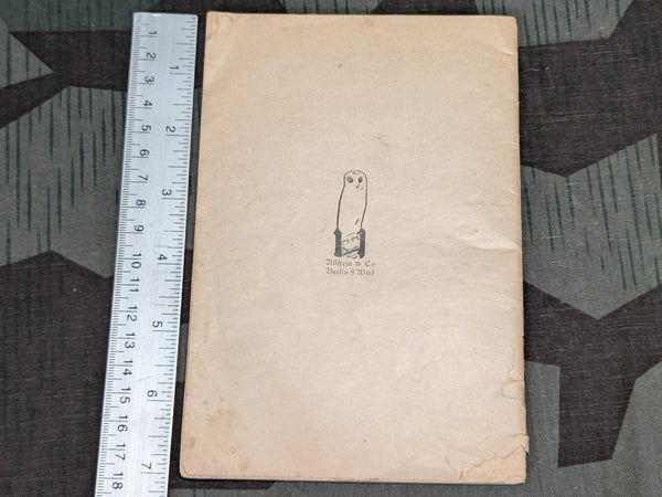 1914 Song Book Soldaten und Volkslieder
