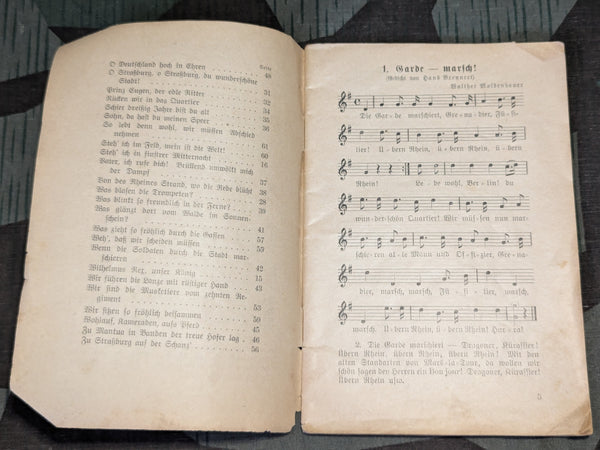 1914 Song Book Soldaten und Volkslieder