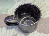 Black Enamel Cup Made from Stick Grenade Head