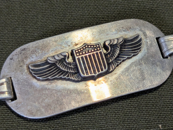 Pilot Wing Bracelet Sterling Named to a Woman