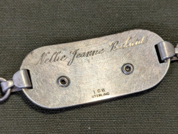 Pilot Wing Bracelet Sterling Named to a Woman