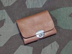 Small German Brown Wallet with Coin Purse