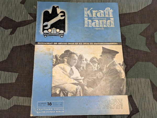 Kraftfahrzeug Handwerk 18 April 1942 Heft 16 Krafthand