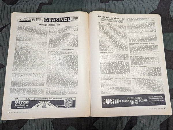 Kraftfahrzeug Handwerk 18 April 1942 Heft 16 Krafthand