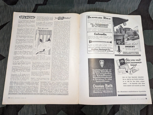 Kraftfahrzeug Handwerk 18 April 1942 Heft 16 Krafthand
