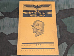 Militärwissenschaftliche Mitteilungen 1938 August