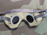 Tinted Motorcycle Goggles in Pouch Umbral