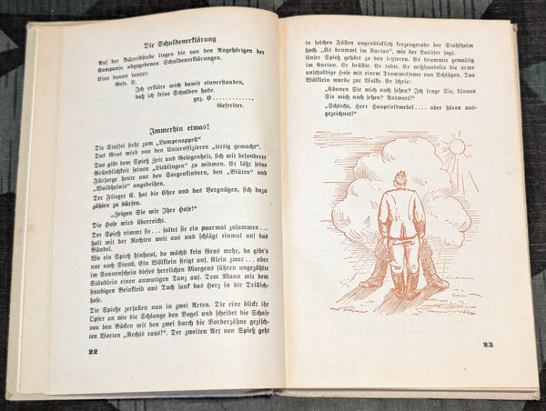 Es brummt im Karton! Soldier's Humor Book 1942 (AS-IS) Gift from Generalmajor Deutsch