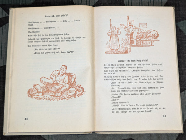 Es brummt im Karton! Soldier's Humor Book 1942 (AS-IS) Gift from Generalmajor Deutsch