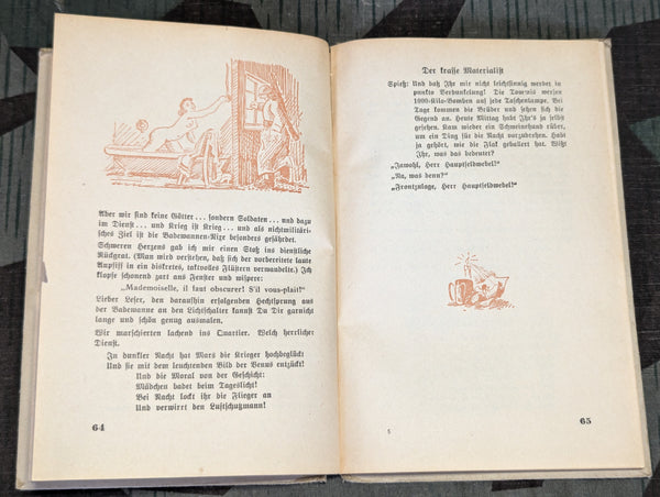 Es brummt im Karton! Soldier's Humor Book 1942 (AS-IS) Gift from Generalmajor Deutsch