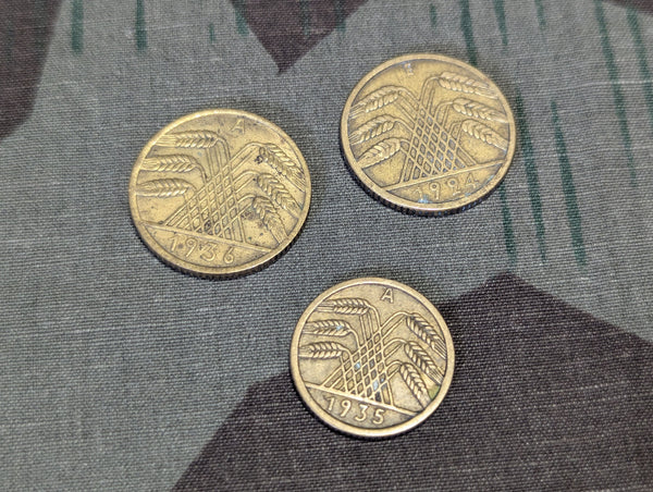 Prewar Reichspfennig Coin Set (Lot of 3)