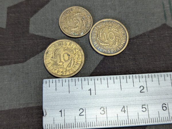Prewar Reichspfennig Coin Set (Lot of 3)