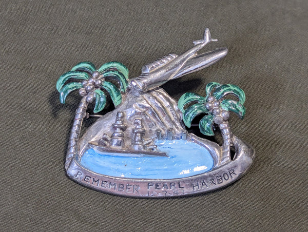 Remember Pearl Harbor Island Plane Pin  12-7-41