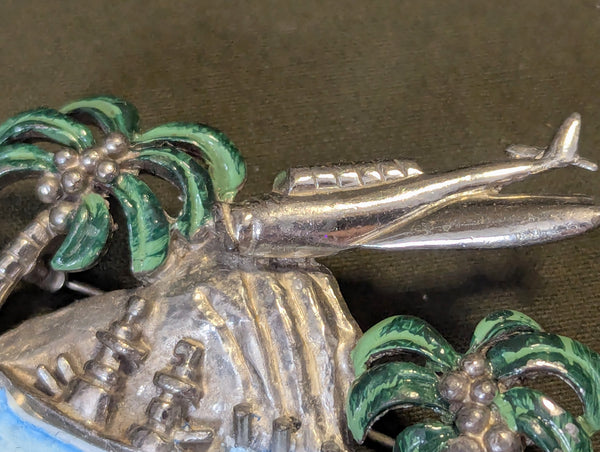 Remember Pearl Harbor Island Plane Pin  12-7-41