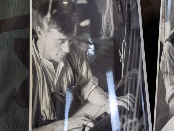 Lot of 6 German Fabric Weaving Large Photos