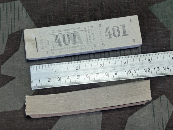 Original Book of Coat Check Tickets