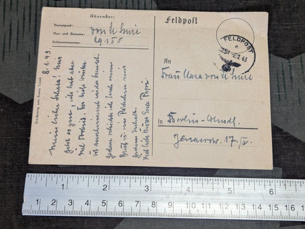Feldpost Card Gebirgsjäger with MG34