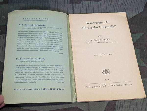 "Wie werde ich Offizier der Luftwaffe?" Book 1941