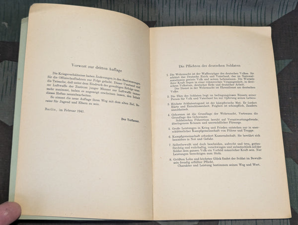 "Wie werde ich Offizier der Luftwaffe?" Book 1941