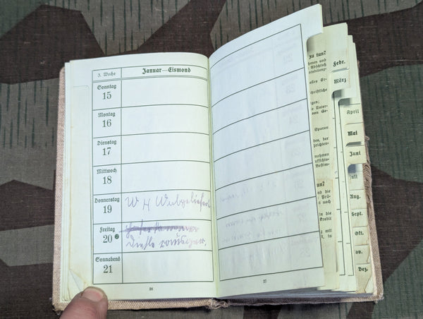 Taschennotizbuch 1939